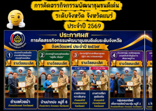 สรุปผลกิจกรรมการคัดสรรกิจกรรมพัฒนาชุมชนดีเด่น จังหวัดแพร่ ประจำปี 2569